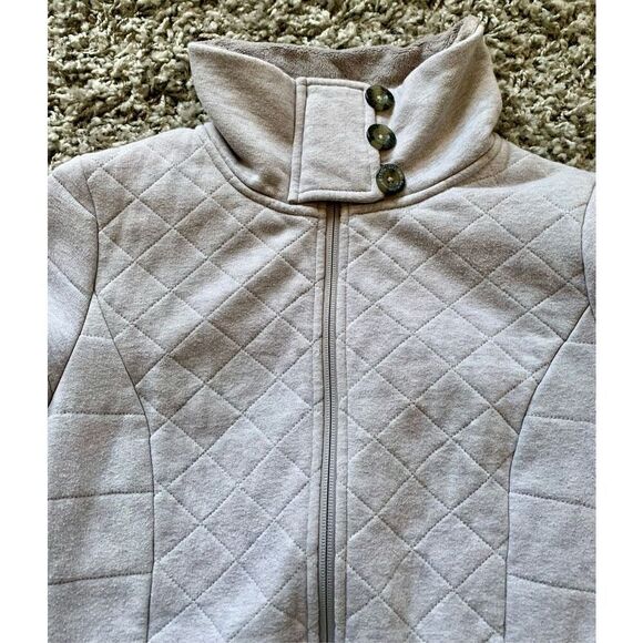 The North Face Caroluna Gray Fleece Lined Quilted SWEATSHIRT Jacket Coat womens - Picture 6 of 10